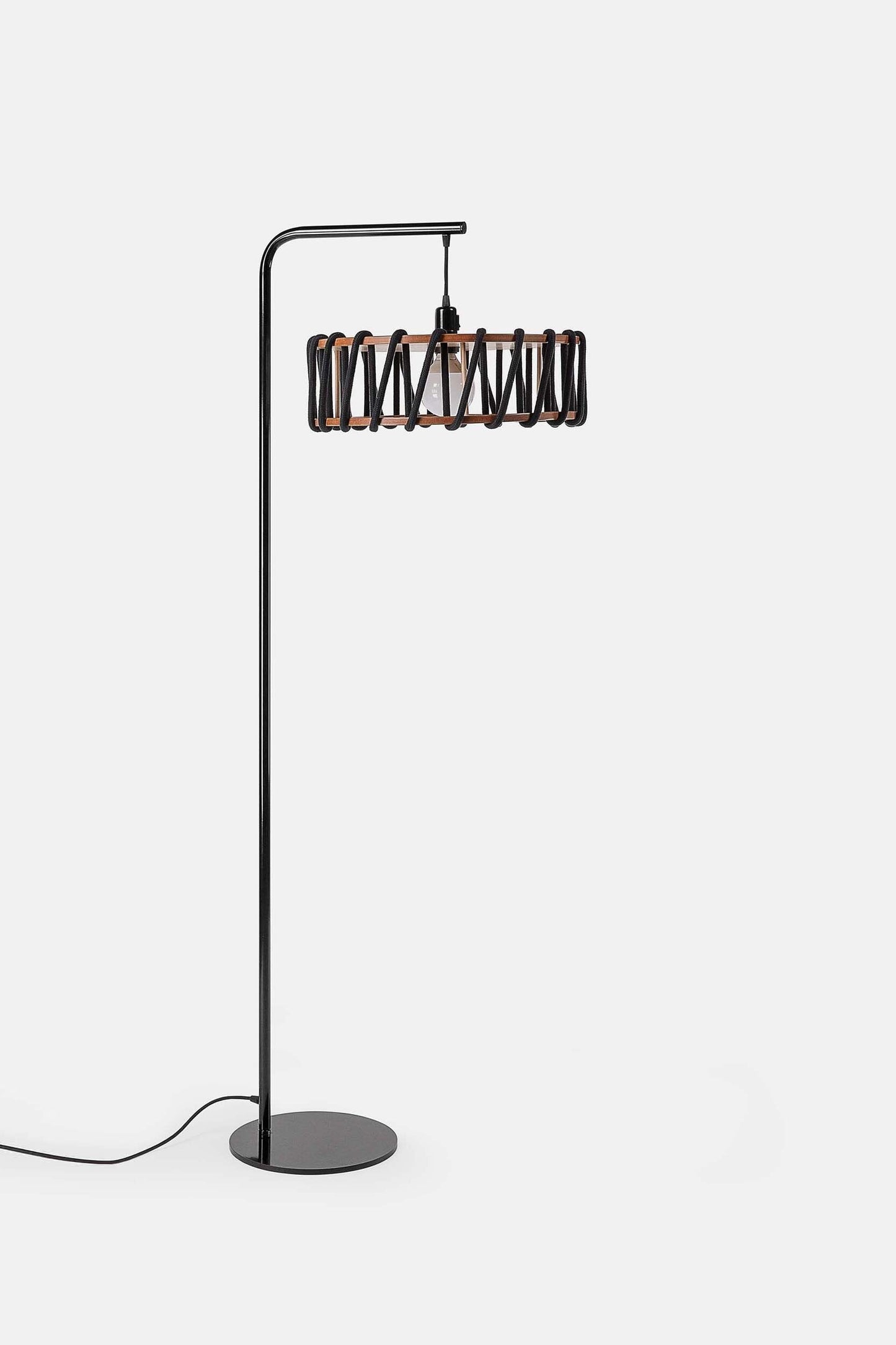 Macaron Floor Lamp, black frame - LUMORA DECO