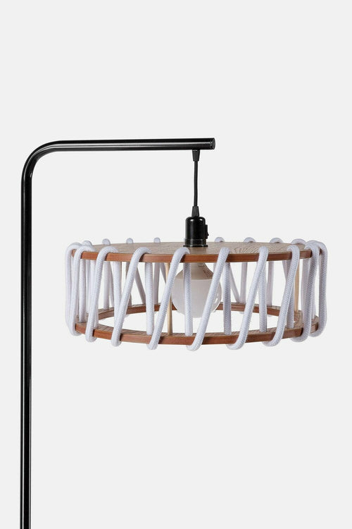 Macaron Floor Lamp, black frame - LUMORA DECO