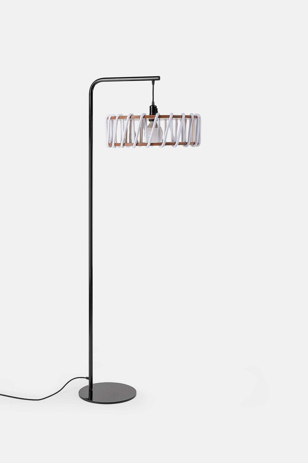 Macaron Floor Lamp, black frame - LUMORA DECO